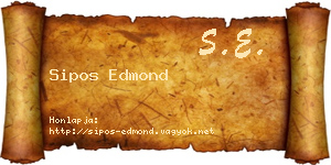 Sipos Edmond névjegykártya