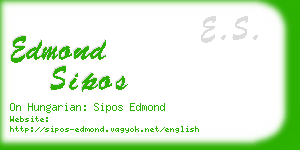 edmond sipos business card